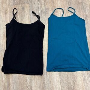 Women's Black and Teal camis